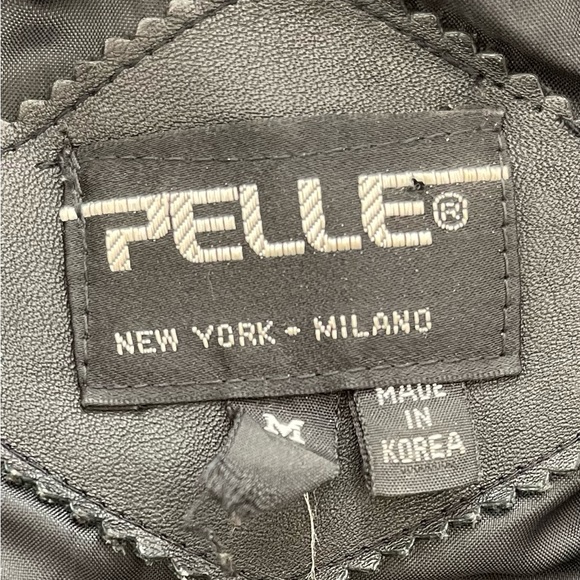 Vintage Pelle New York Milano Women's Black Genuine Leather Coat Size Medium - Picture 9 of 10